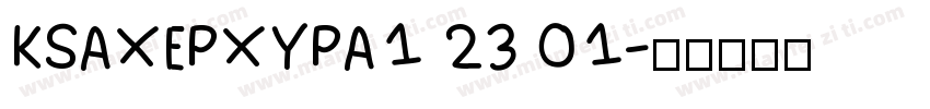 KSAXEPXYPA1 23 01字体转换